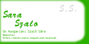 sara szalo business card